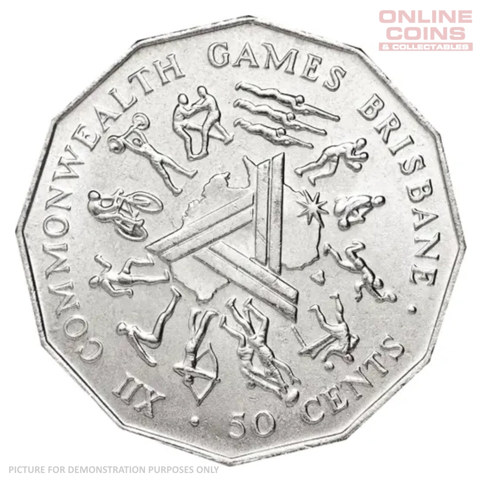 1982 Circulated 50c Loose Coin - Commonwealth Games